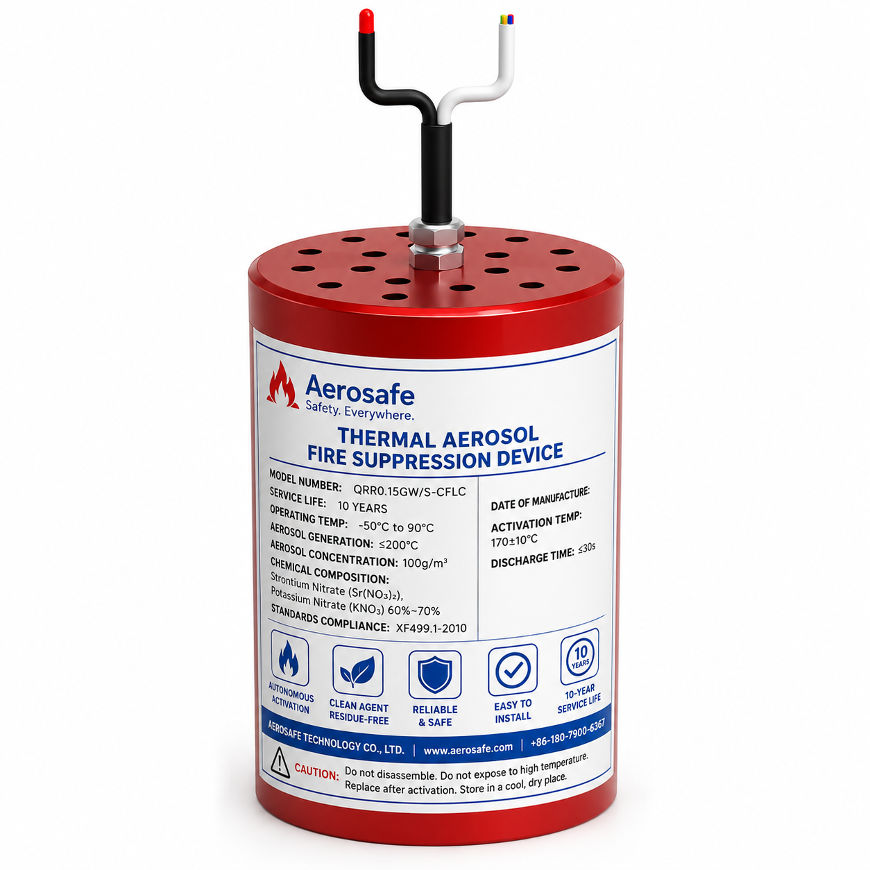 CFLC Eco-Friendly Aerosol Fire Suppression System for electric fire